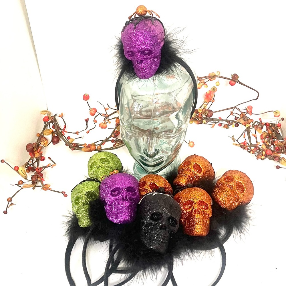 Skeleton Head Bands - Bundle of 9 total NRE ITEM